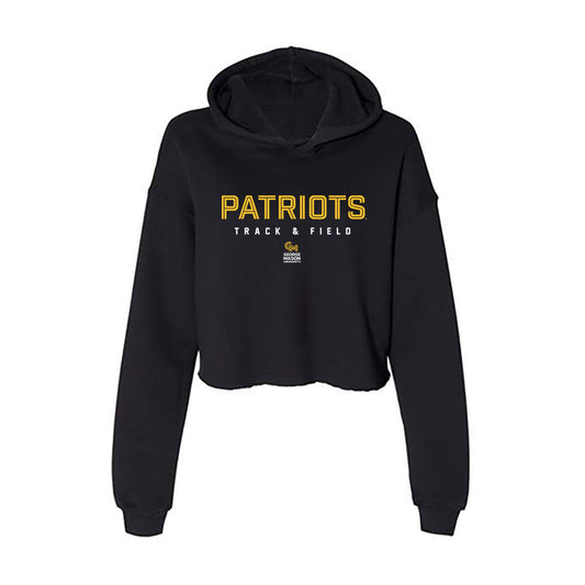 GMU - NCAA Men's Track & Field : Alexander Pilipski - Women's Crop Fleece Hoodie-0