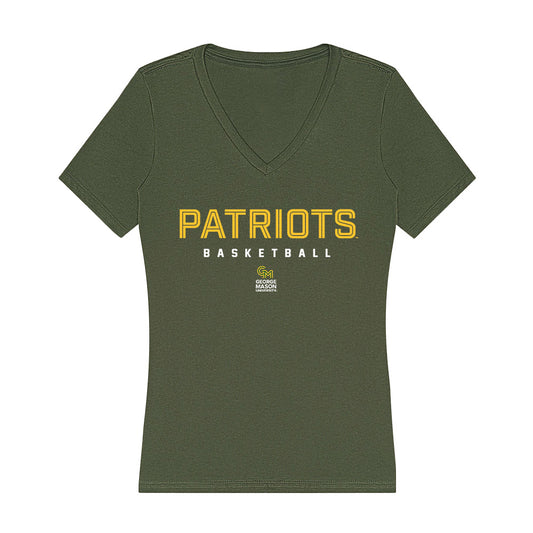 GMU - NCAA Men's Basketball : Emmett Adair - Women's V-Neck T-Shirt-0