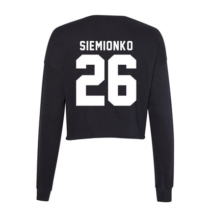 Loyola - NCAA Men's Soccer : David Siemionko - Women's Cropped Crew Fleece-1