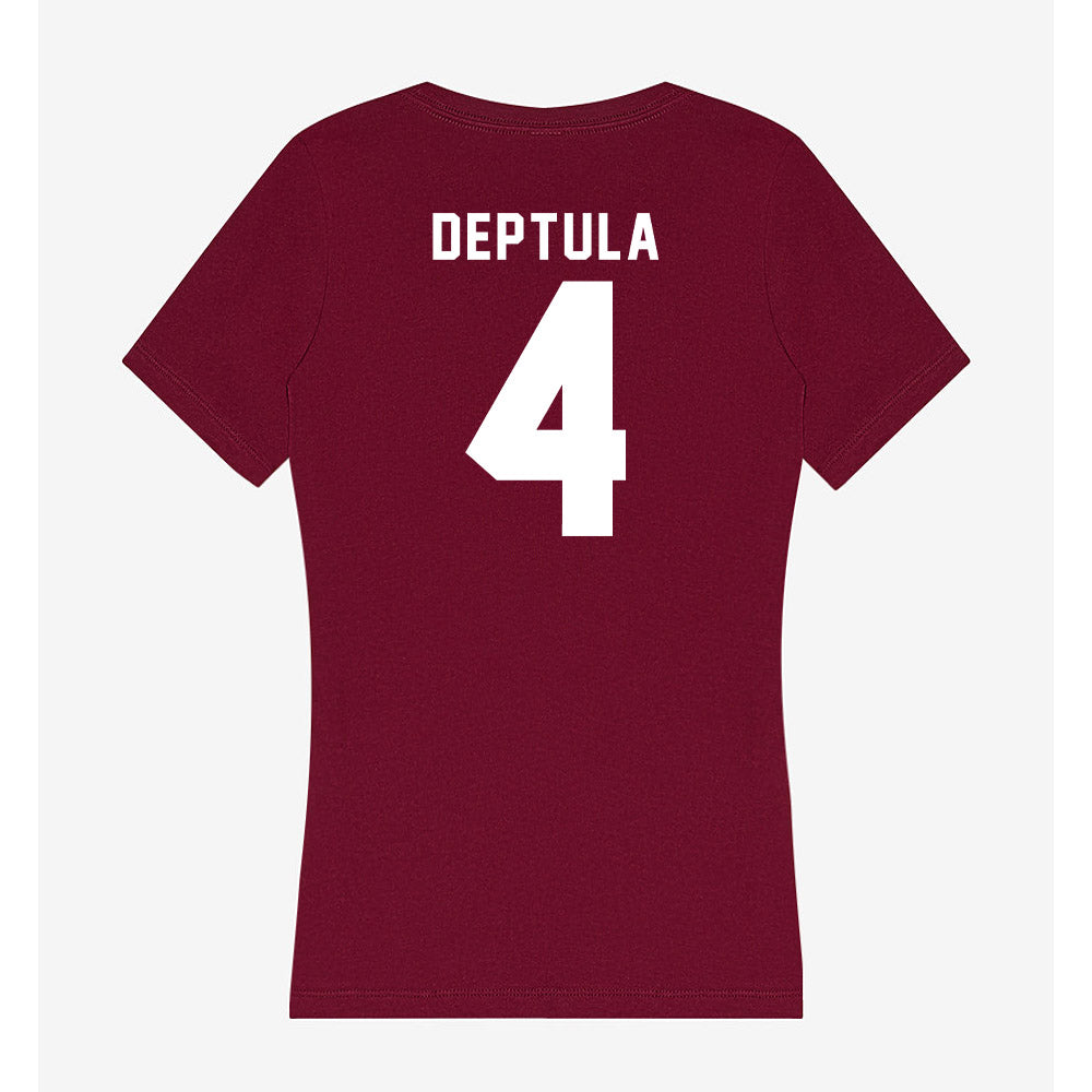 Loyola - NCAA Women's Basketball : Audrey Deptula - Women's V-Neck T-Shirt-1