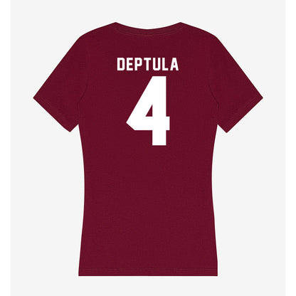 Loyola - NCAA Women's Basketball : Audrey Deptula - Women's V-Neck T-Shirt-1