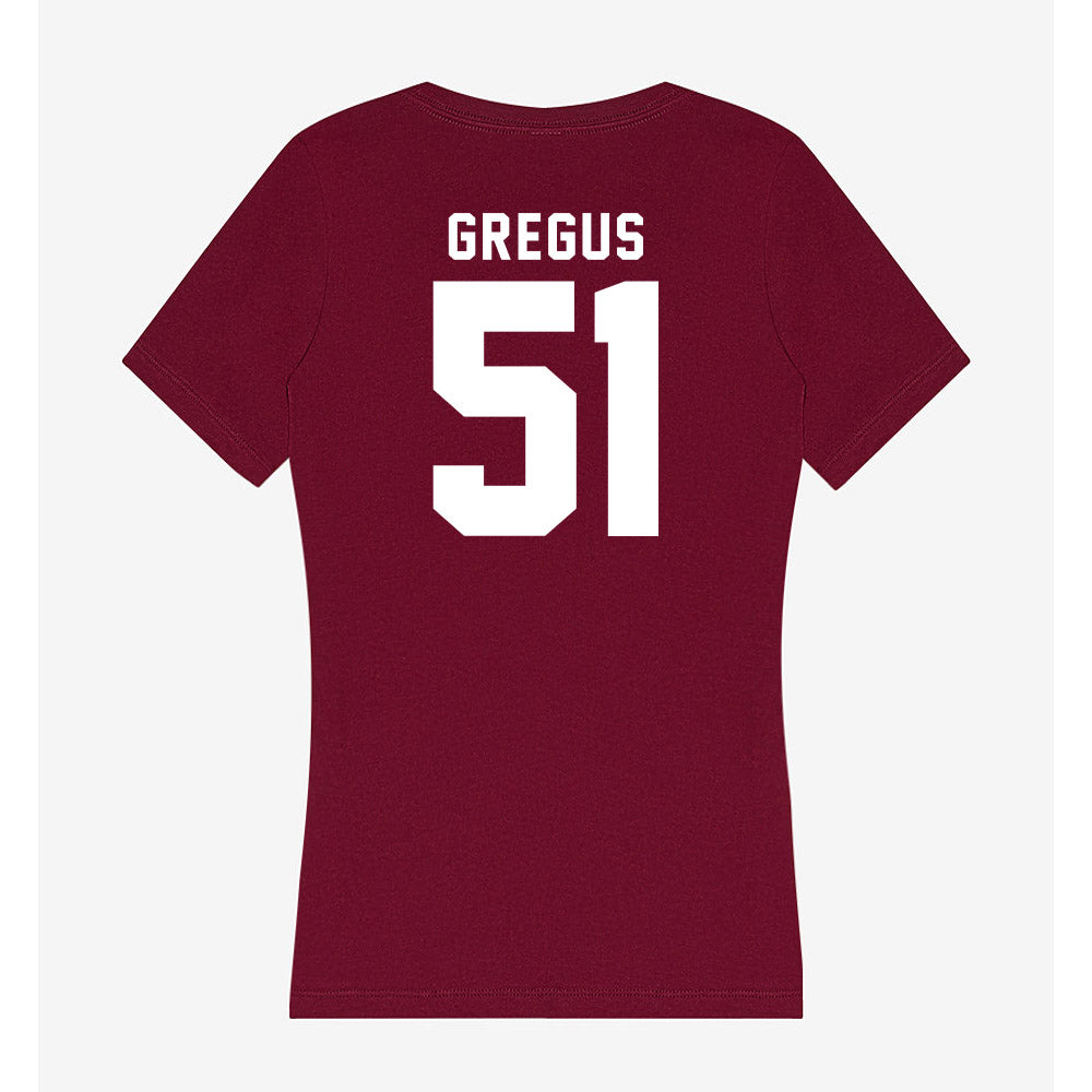 Loyola - NCAA Softball : Abbie Gregus - Women's V-Neck T-Shirt-1