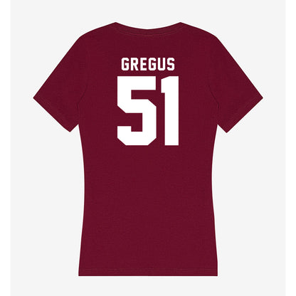 Loyola - NCAA Softball : Abbie Gregus - Women's V-Neck T-Shirt-1