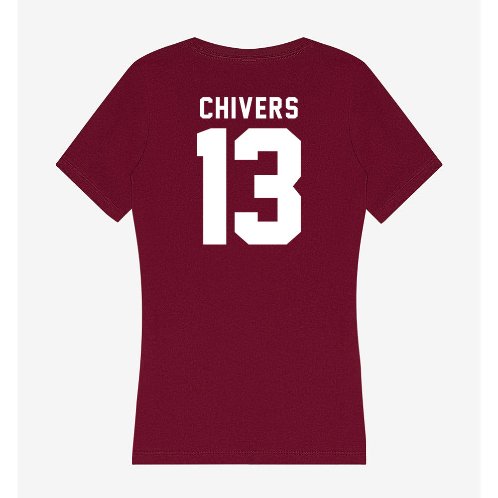 Loyola - NCAA Women's Basketball : Kira Chivers - Women's V-Neck T-Shirt-1