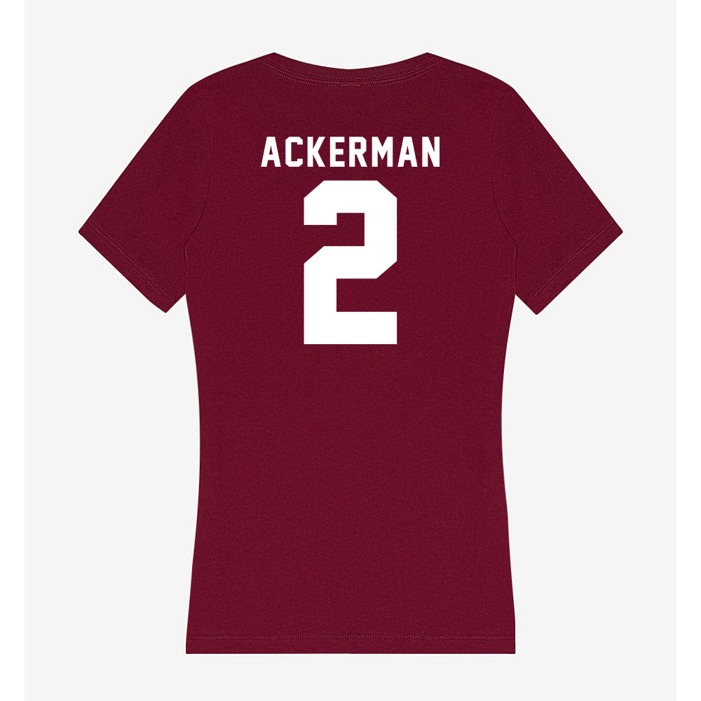 Loyola - NCAA Women's Soccer : Sophie Ackerman - Women's V-Neck T-Shirt-1