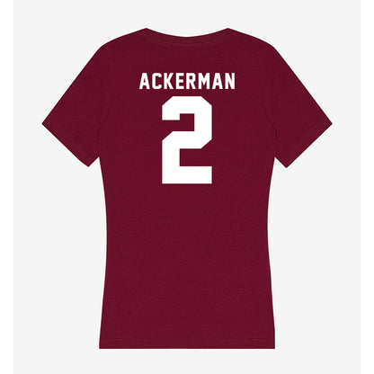 Loyola - NCAA Women's Soccer : Sophie Ackerman - Women's V-Neck T-Shirt-1