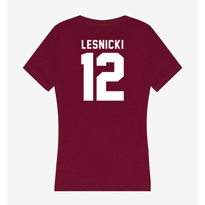 Loyola - NCAA Softball : Nat Lesnicki - Women's V-Neck T-Shirt-1