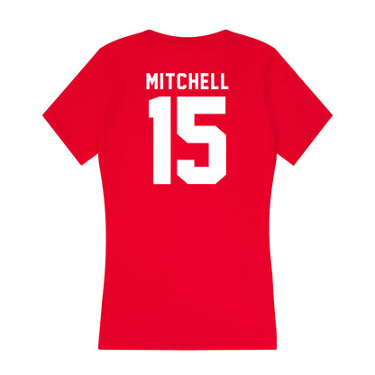  - NCAA Softball : Katie Mitchell - Women's V-Neck T-Shirt-1