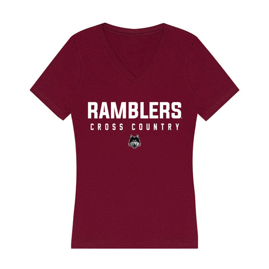 Loyola - NCAA Women's Cross Country : Natalya Kuchenbuch - Women's V-Neck T-Shirt-0