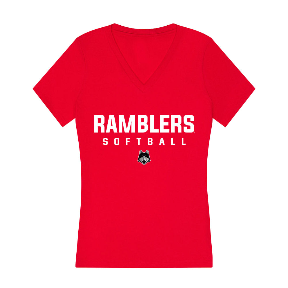  - NCAA Softball : Katie Mitchell - Women's V-Neck T-Shirt-0