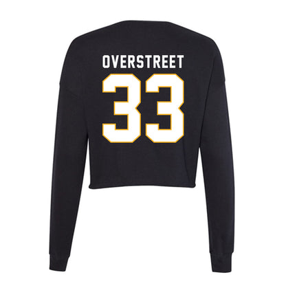 SJSU - NCAA Men's Basketball : Marcus Overstreet - Women's Cropped Crew Fleece-1