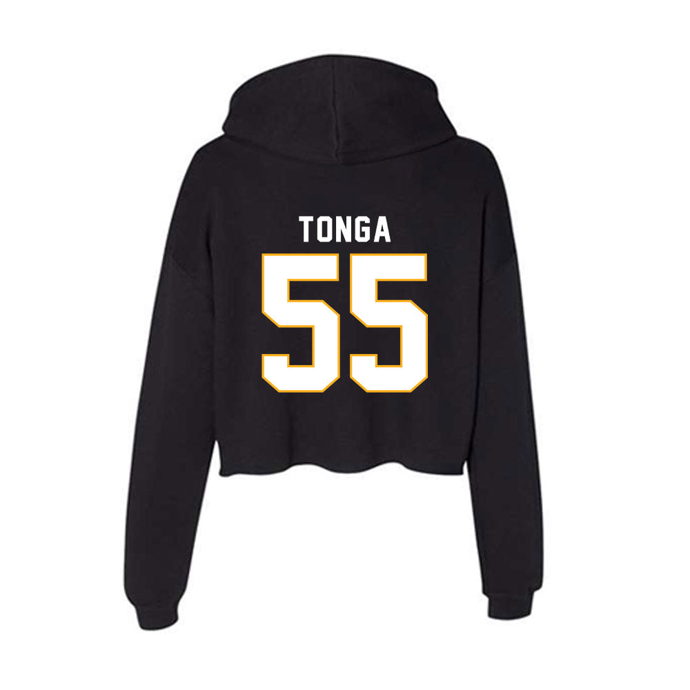 SJSU - NCAA Football : Jordan Tonga - Women's Crop Fleece Hoodie-1