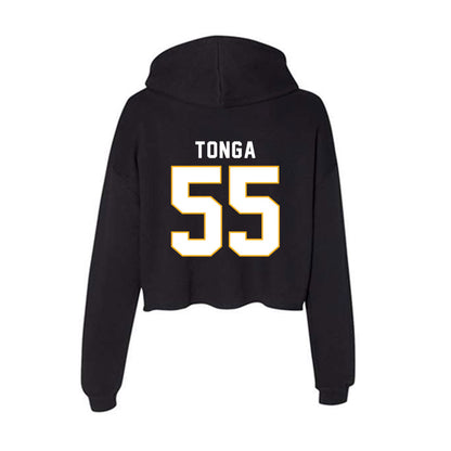 SJSU - NCAA Football : Jordan Tonga - Women's Crop Fleece Hoodie-1