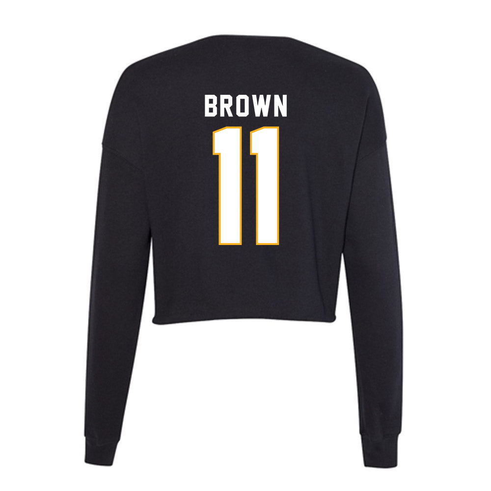SJSU - NCAA Women's Soccer : Keely Brown - Women's Cropped Crew Fleece-1
