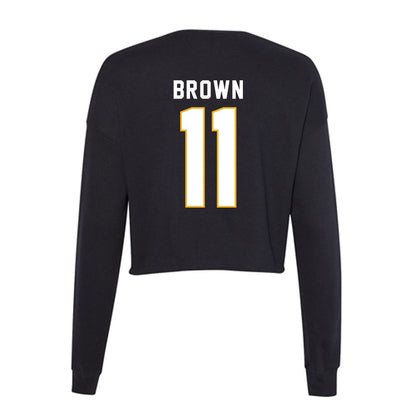 SJSU - NCAA Women's Soccer : Keely Brown - Women's Cropped Crew Fleece-1