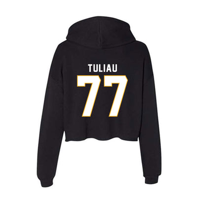 SJSU - NCAA Football : Daniel Tuliau - Women's Crop Fleece Hoodie-1