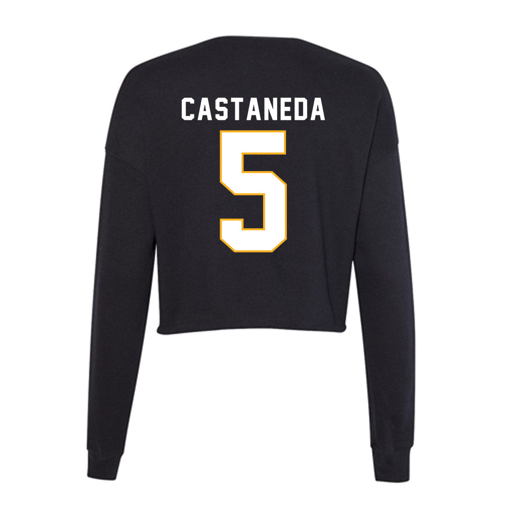 SJSU - NCAA Women's Volleyball : Morgan Castaneda - Women's Cropped Crew Fleece-1