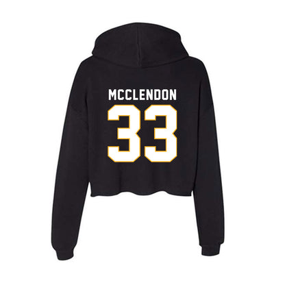 SJSU - NCAA Football : Greg McClendon - Women's Crop Fleece Hoodie-1