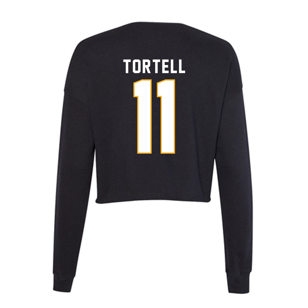 SJSU - NCAA Men's Soccer : Jordi Tortell - Women's Cropped Crew Fleece-1