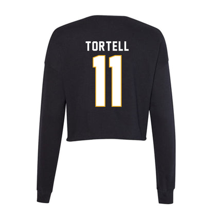 SJSU - NCAA Men's Soccer : Jordi Tortell - Women's Cropped Crew Fleece-1