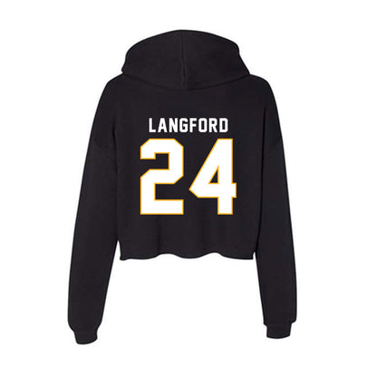 SJSU - NCAA Men's Basketball : Douglas Langford - Women's Crop Fleece Hoodie-1