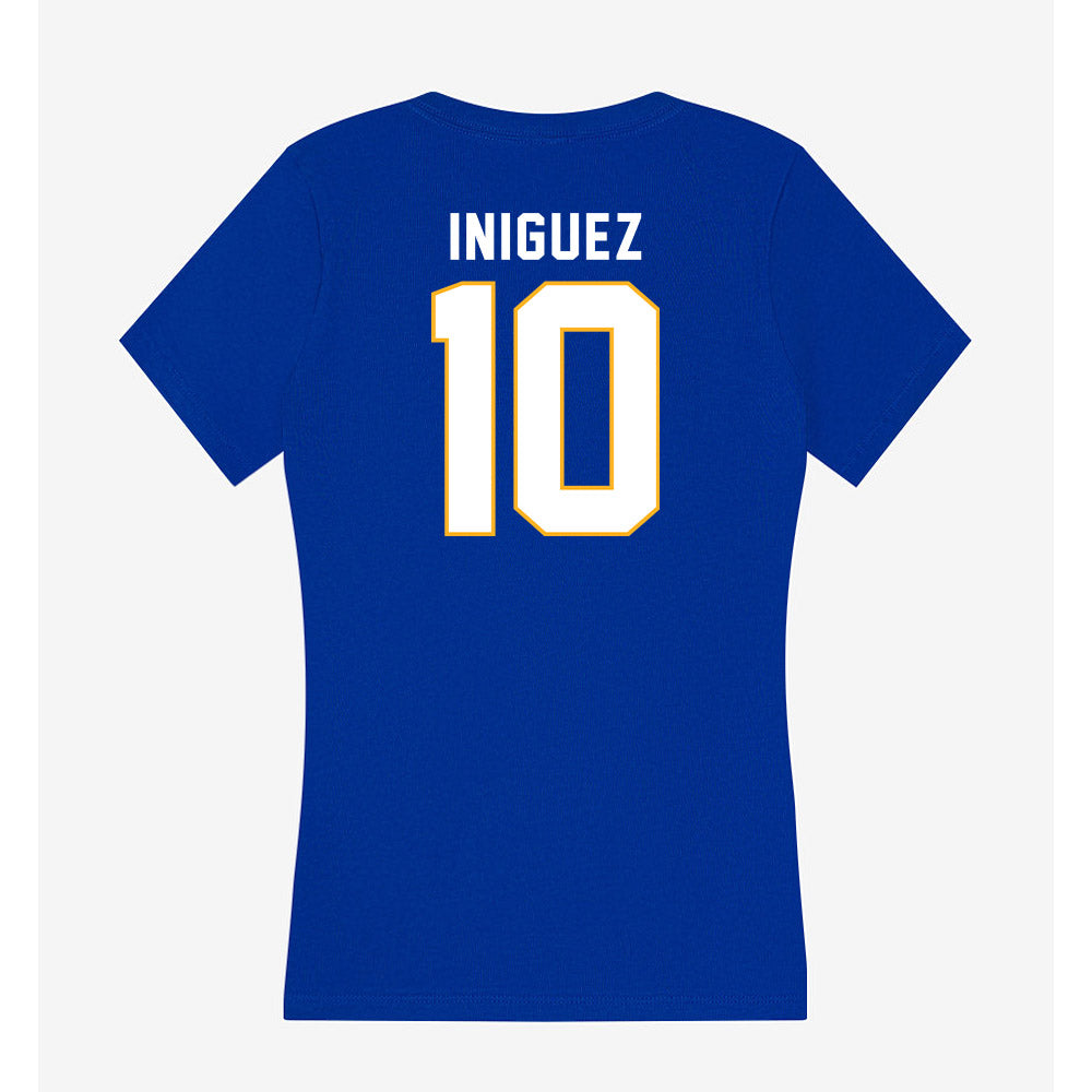 SJSU - NCAA Men's Soccer : Angel Iniguez - Women's V-Neck T-Shirt-1