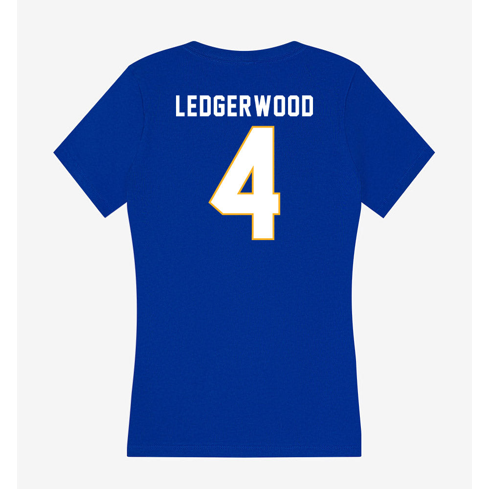 SJSU - NCAA Women's Water Polo : Megan Ledgerwood - Women's V-Neck T-Shirt-1