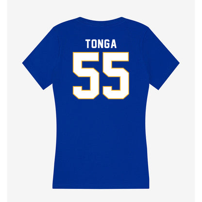 SJSU - NCAA Football : Jordan Tonga - Women's V-Neck T-Shirt-1