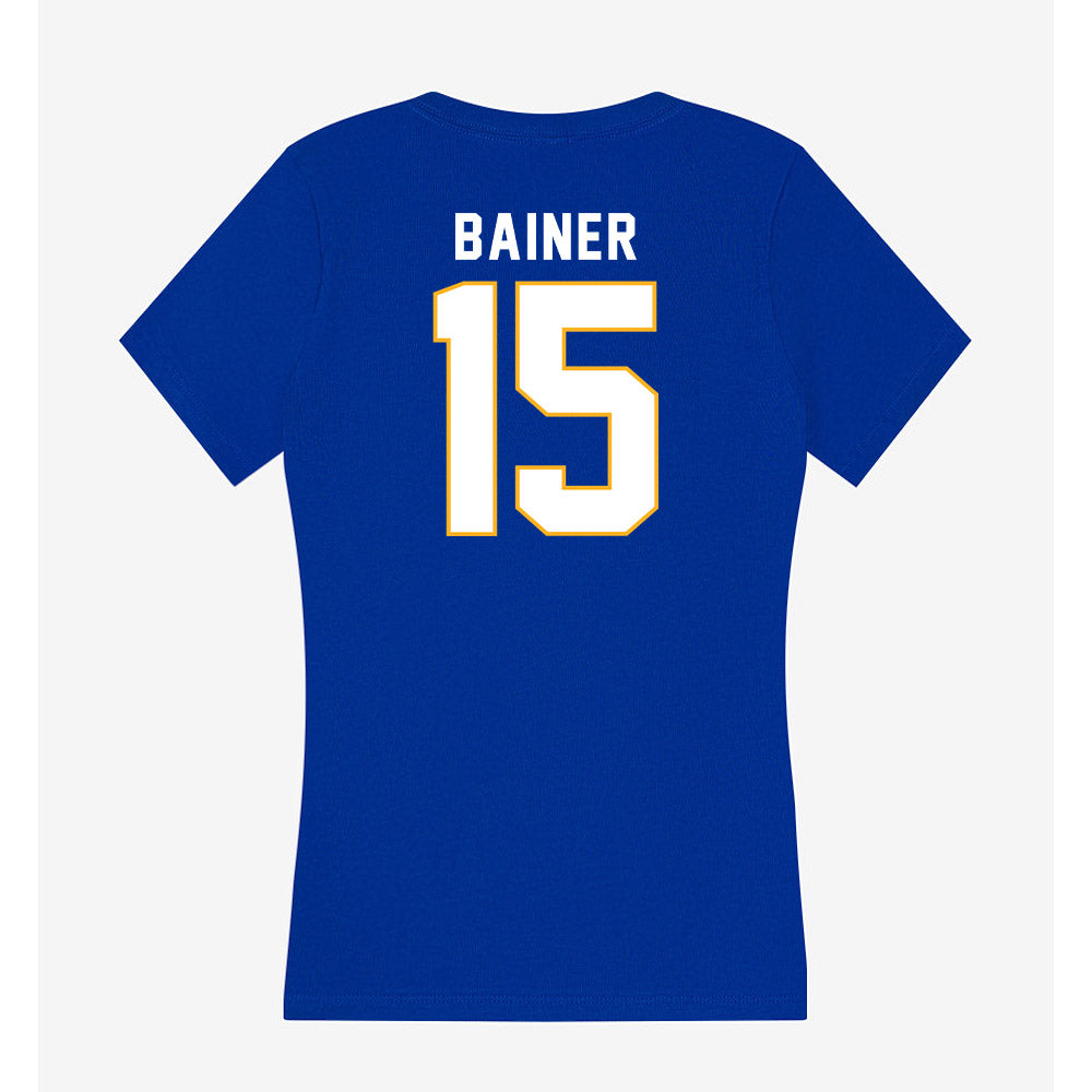 SJSU - NCAA Football : Jalen Bainer - Women's V-Neck T-Shirt-1