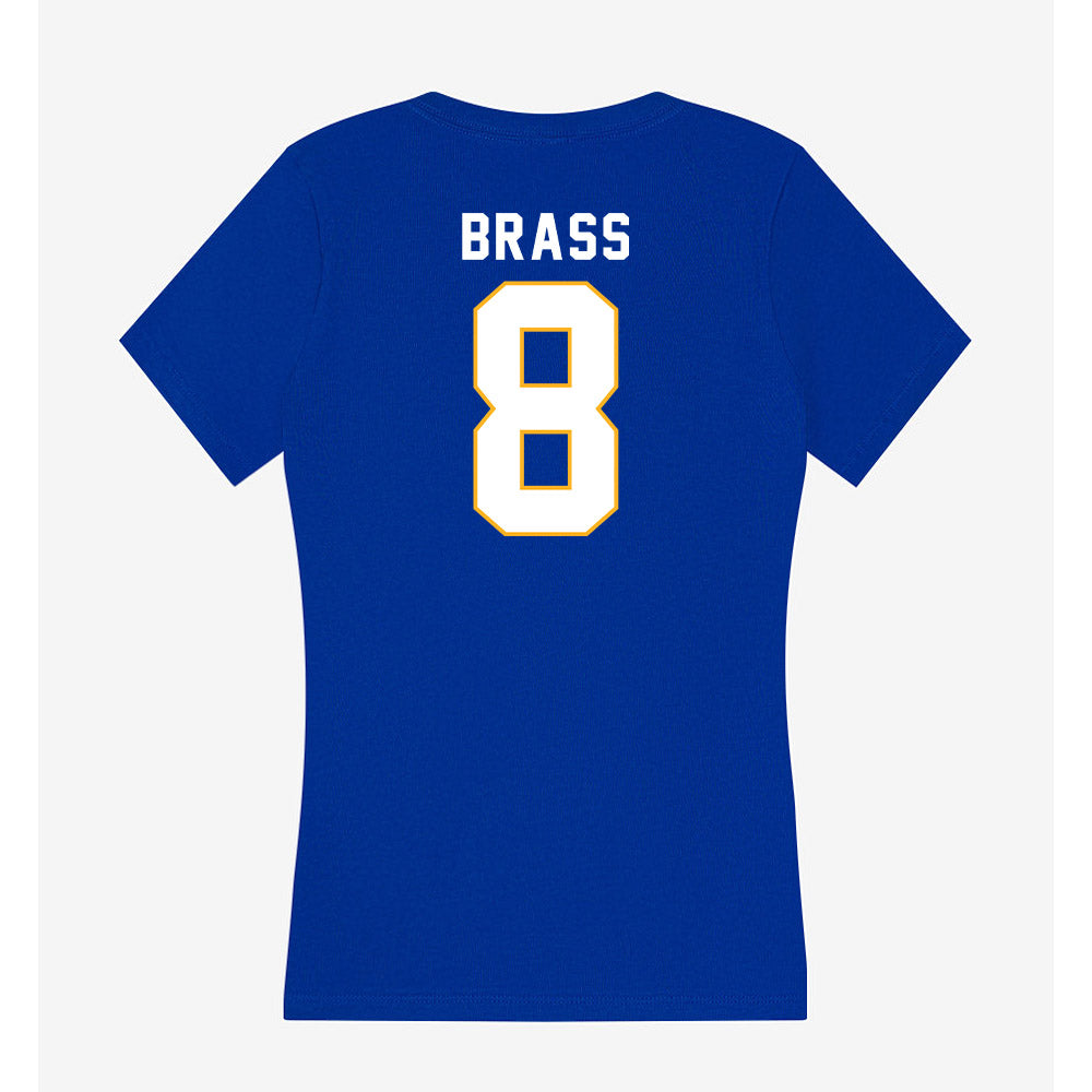 SJSU - NCAA Women's Soccer : Joliye Brass - Women's V-Neck T-Shirt-1