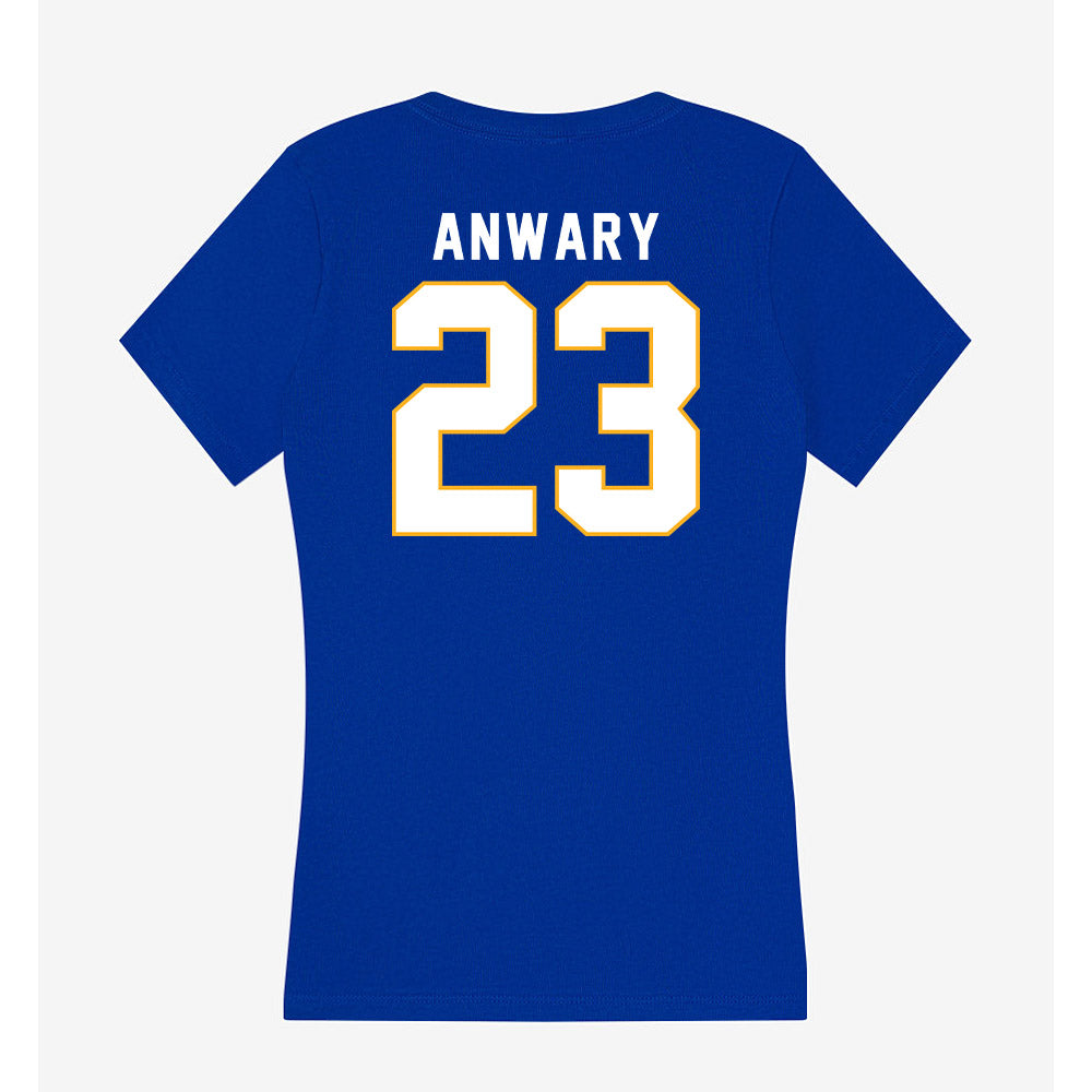 SJSU - NCAA Men's Soccer : Amir Anwary - Women's V-Neck T-Shirt-1