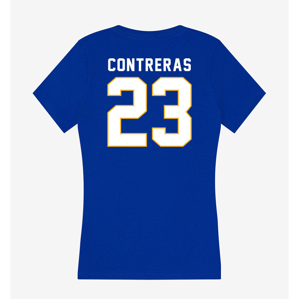 SJSU - NCAA Men's Soccer : Juan Contreras - Women's V-Neck T-Shirt-1
