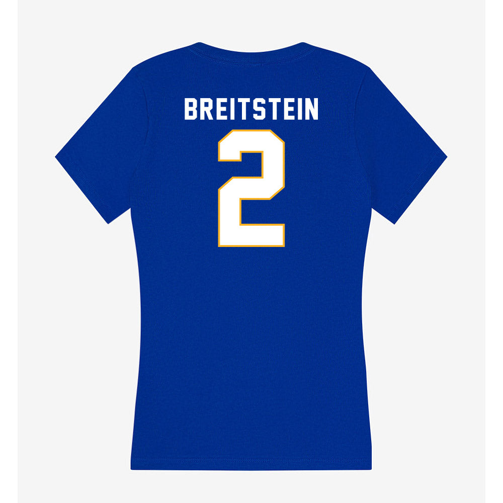 SJSU - NCAA Softball : Paige Breitstein - Women's V-Neck T-Shirt-1