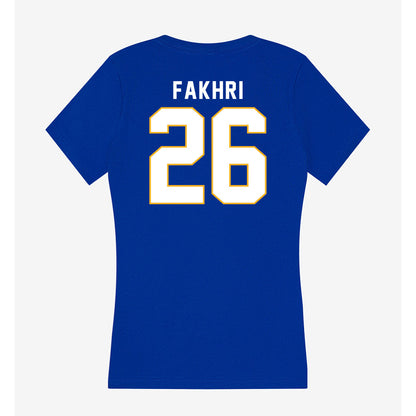 SJSU - NCAA Men's Soccer : Eamon Fakhri - Women's V-Neck T-Shirt-1