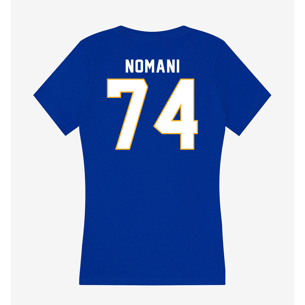 SJSU - NCAA Football : Sione Nomani - Women's V-Neck T-Shirt-1