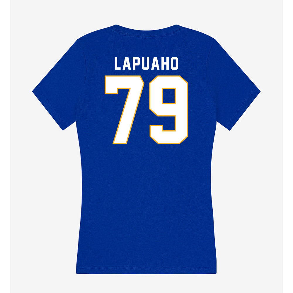 SJSU - NCAA Football : Peseti Lapuaho - Women's V-Neck T-Shirt-1