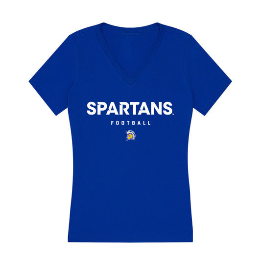 SJSU - NCAA Football : Manny Serna - Women's V-Neck T-Shirt-0