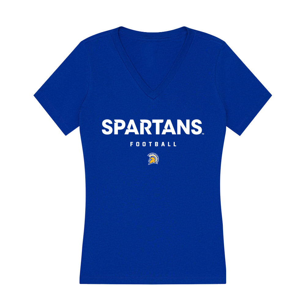 SJSU - NCAA Football : Peseti Lapuaho - Women's V-Neck T-Shirt-0