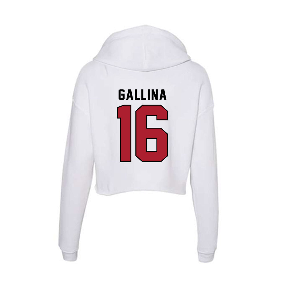 Nicholls State - NCAA Women's Soccer : Mia Gallina - Classic Shersey Women's Crop Fleece Hoodie-1