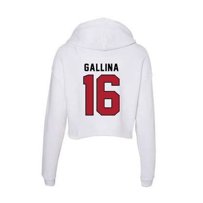 Nicholls State - NCAA Women's Soccer : Mia Gallina - Classic Shersey Women's Crop Fleece Hoodie-1