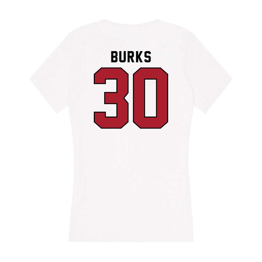 Nicholls State - NCAA Women's Basketball : Emani Burks - Classic Shersey Women's V-Neck T-Shirt-1