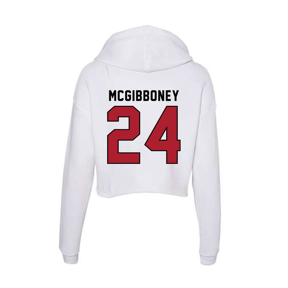 Nicholls State - NCAA Baseball : Luke McGibboney - Classic Shersey Women's Crop Fleece Hoodie-1