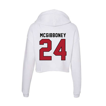 Nicholls State - NCAA Baseball : Luke McGibboney - Classic Shersey Women's Crop Fleece Hoodie-1