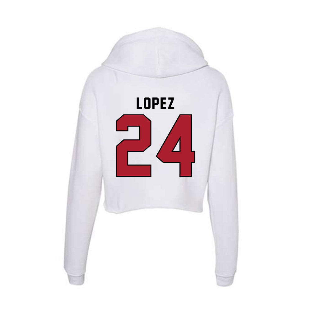 Nicholls State - NCAA Women's Soccer : Alena Lopez - Classic Shersey Women's Crop Fleece Hoodie-1