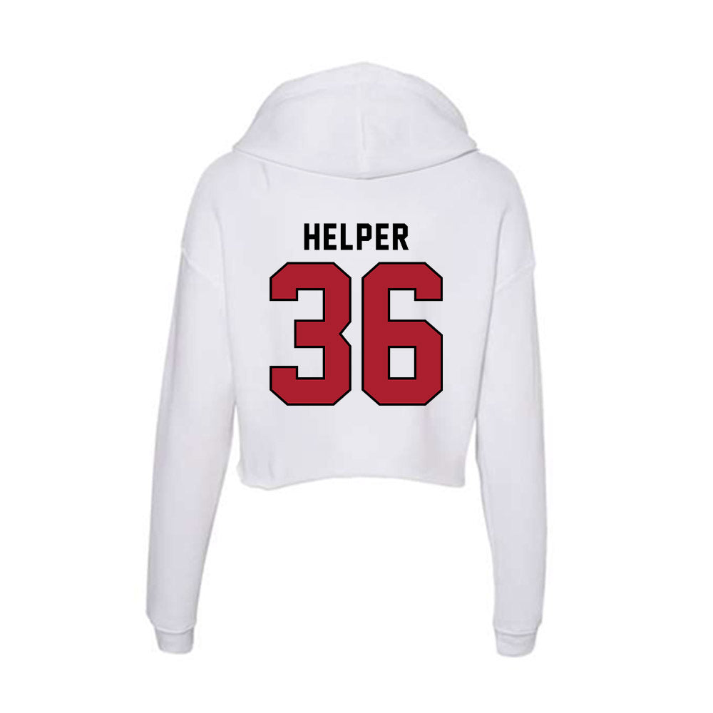 Nicholls State - NCAA Football : Justin Helper - Classic Shersey Women's Crop Fleece Hoodie-1