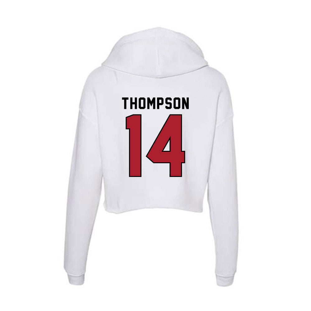 Nicholls State - NCAA Baseball : Caston Thompson - Classic Shersey Women's Crop Fleece Hoodie-1