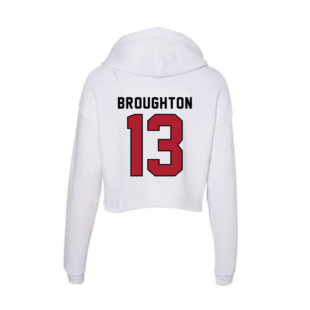 Nicholls State - NCAA Women's Basketball : Asia Broughton - Classic Shersey Women's Crop Fleece Hoodie-1