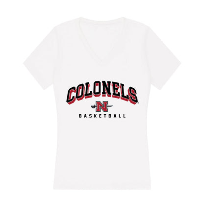 Nicholls State - NCAA Women's Basketball : Emani Burks - Classic Shersey Women's V-Neck T-Shirt-0