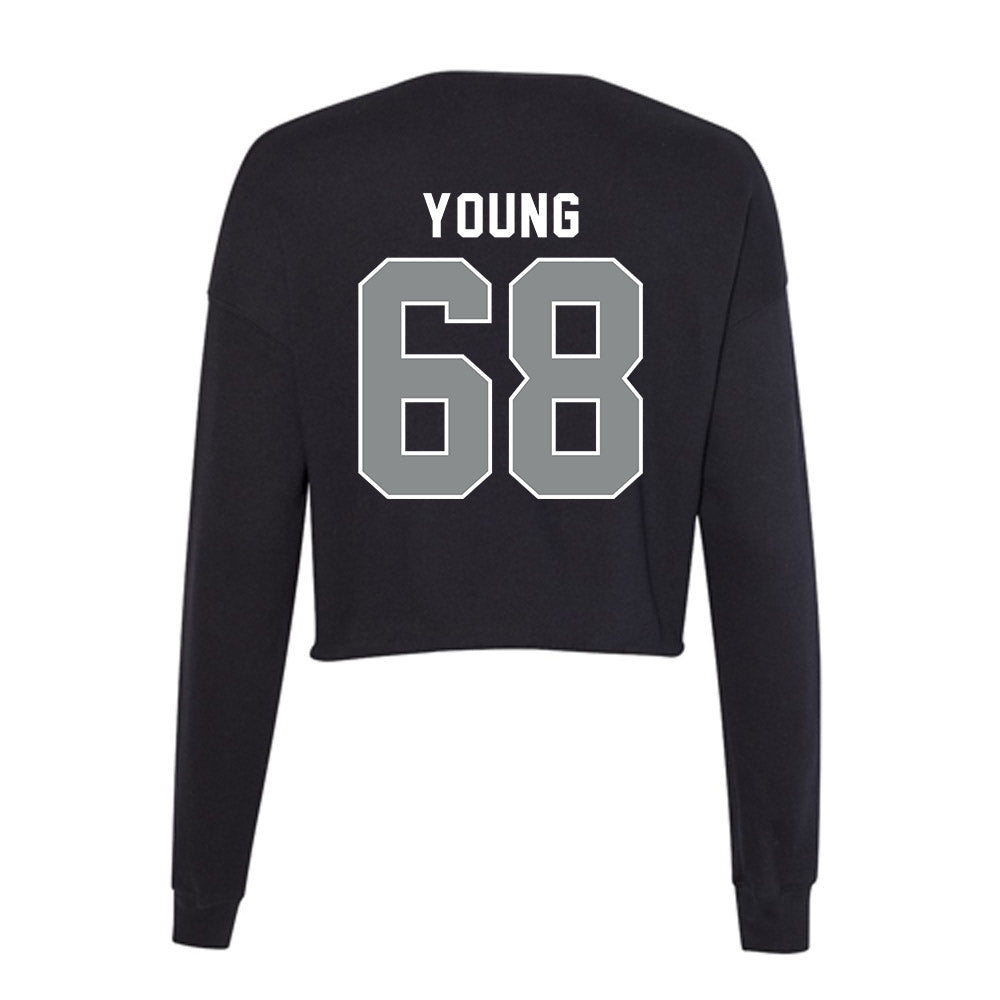 Memphis - NCAA Football : Jonathan Young - Women's Cropped Crew Fleece-1