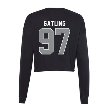 Memphis - NCAA Football : Jacari Gatling - Women's Cropped Crew Fleece-1